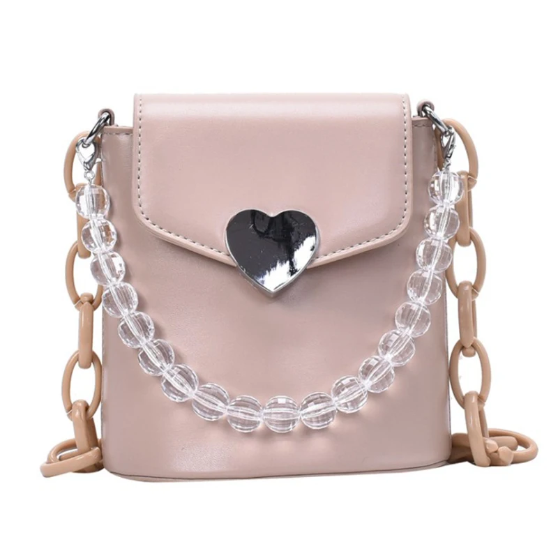 New Fashion Acylic Clear Beaded Short Bag Straps Handbag Accessories Transparent Resin Bead Purse Belt Handles Bag Chain Strap