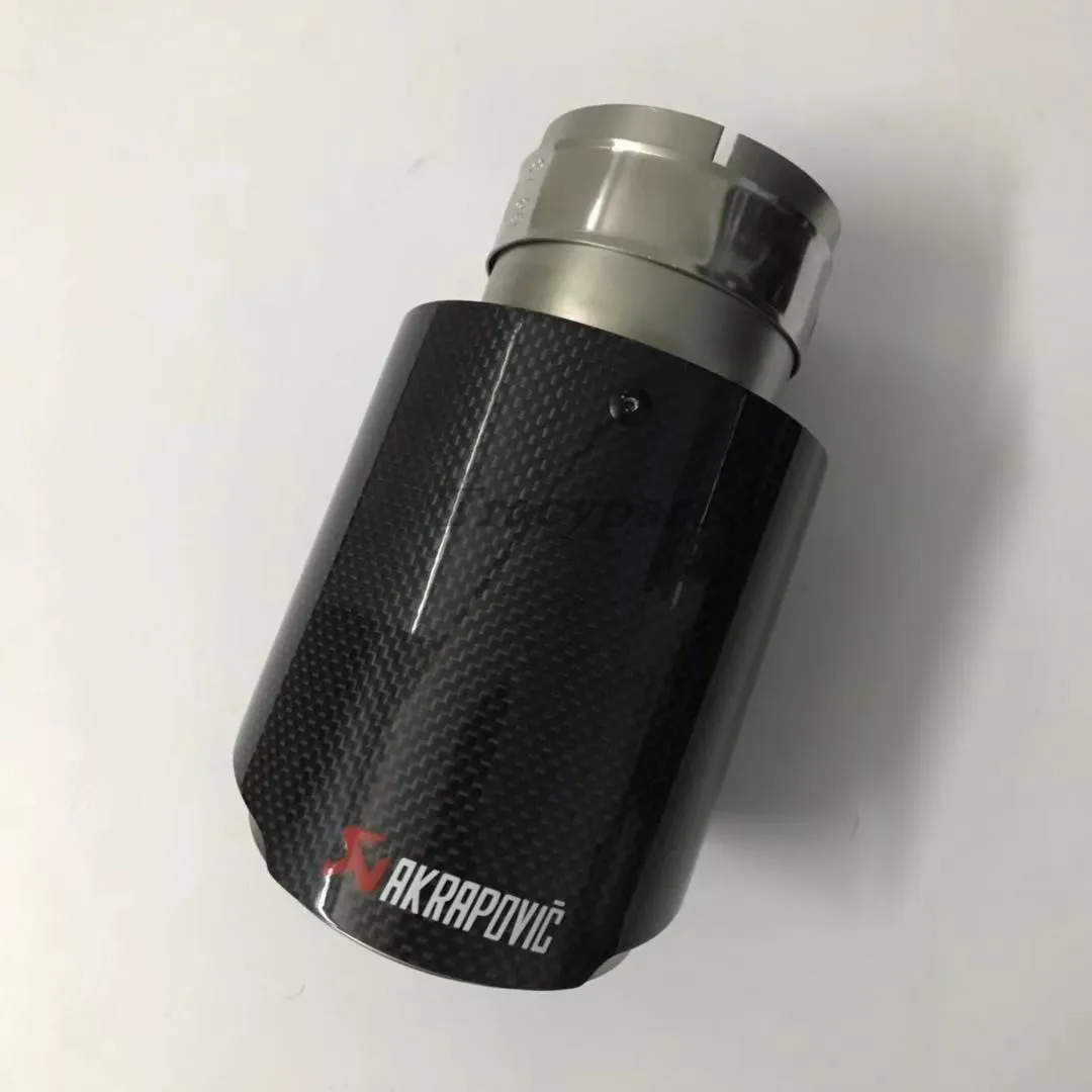 Akrapovic выхлопные трубы для автомобиля глянцевый углеродный глушитель наконечник Универсальный нержавеющая сталь прямой