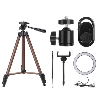 

Universal Stand For Smart Mobile Phone 10 inch LED Ring Light Dimmable with Phone Tripod for Live Selfie Makeup Stand Holder