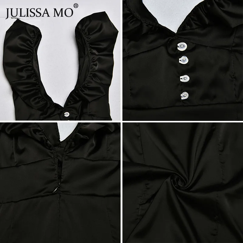 Julissa mo с короткими рукавами, шифоновая блузка с короткими рукавами Вечерние платья зима Для женщин пикантный Облегающий комбинезон с v-образной горловиной розовое платье женская модель Мини-платья Vestidos