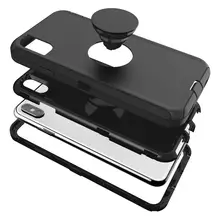 3 в 1 Спортивный жесткий чехол с ремешком на руку для телефона с подставкой для Iphone XS Max XR 8 7