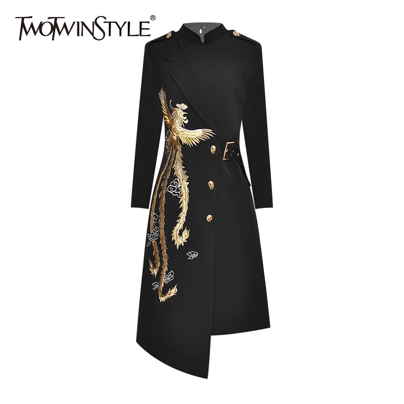 TWOTWINSTYLE Embroidery Print Dress For Women