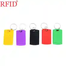 UID S50 1K 13,56 Mhz перезаписываемый брелок сменный NFC карта RFID IC карта брелок для ключей случайный цвет 100 шт