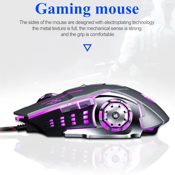 

Ergonomic Wired Gaming Mouse 6 Button 2500 DPI Computer Mouse Gamer Mice Silent Mouse Backlight Professional Competitive Games