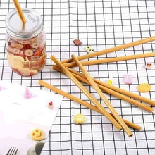200 шт бамбуковая солома многоразовая солома Органическая натуральная бамбуковая Питьевая Соломка для бара вечерние аксессуары