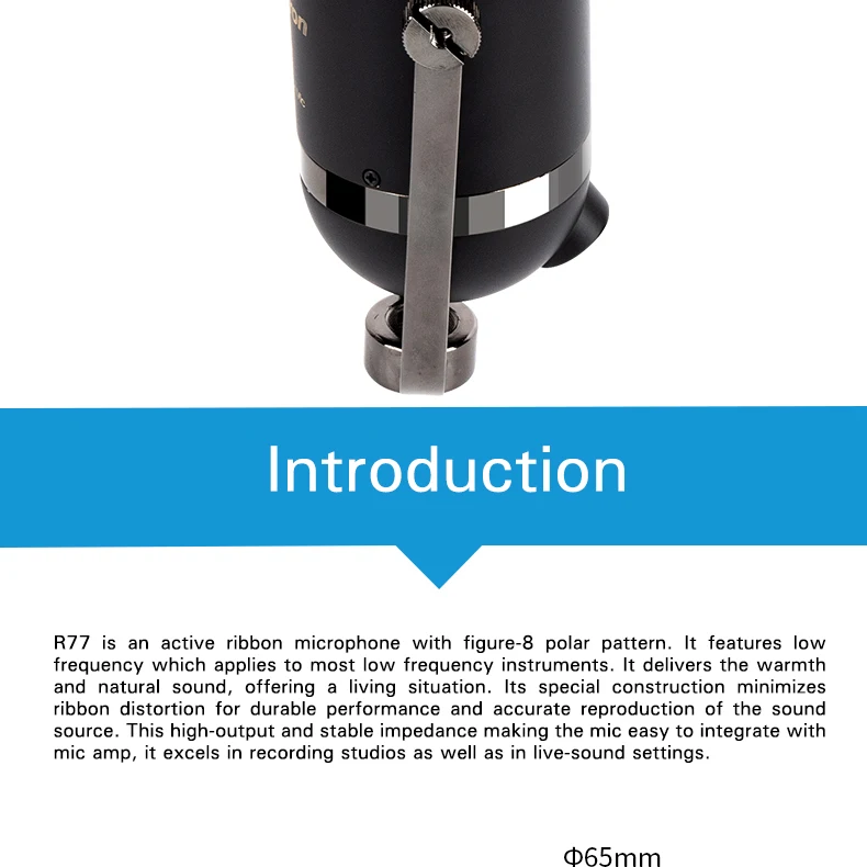 Alctron R77 ленточный микрофон, модный и классический вид, регулируемая функция