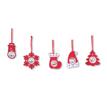 

5Pack Transparent Plastic Christmas Snowman Ball Pendants Hanging Ball Baubles Christmas Tree Ornaments Home Decoration