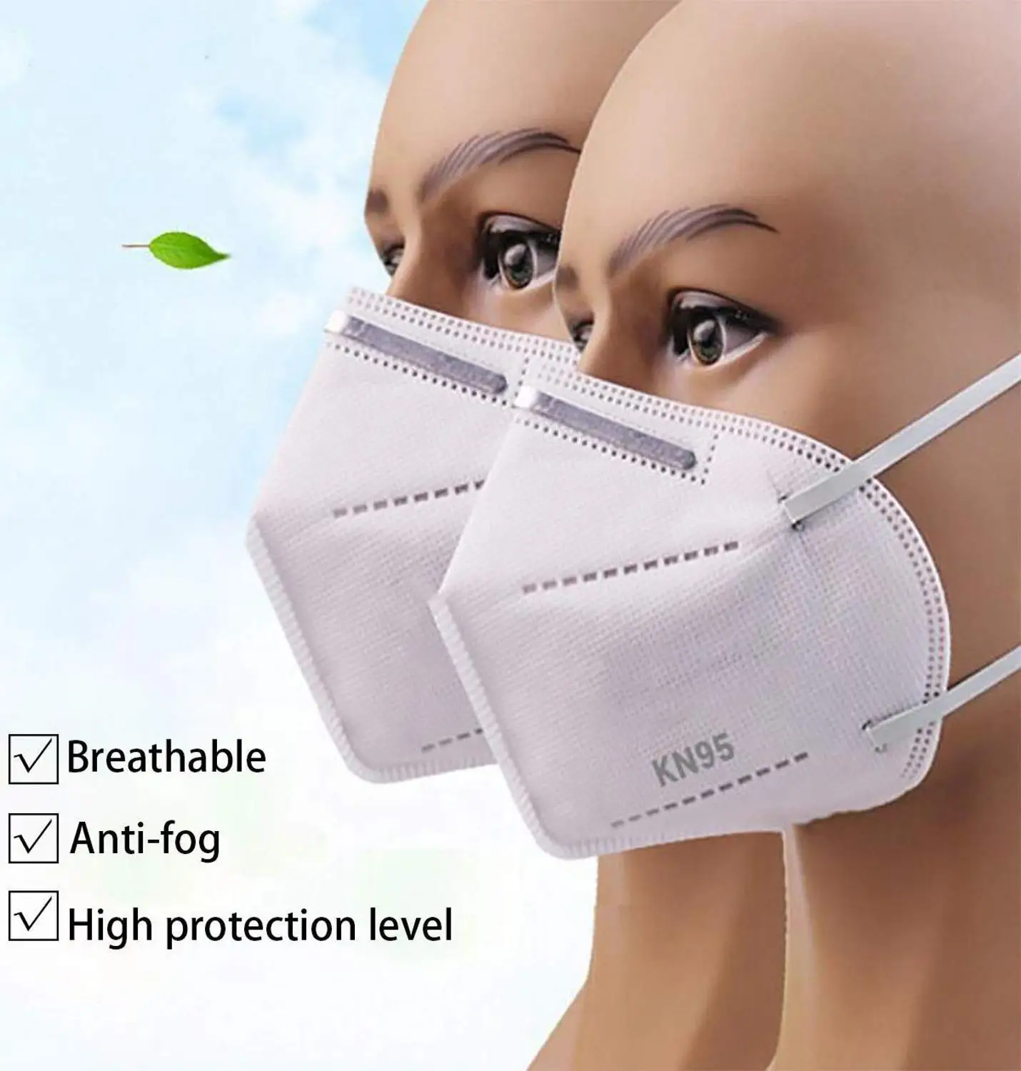 

Anti-virus KN95 masks filter antibacterial solid color anti-dust ear hanging breathable maskscare masks