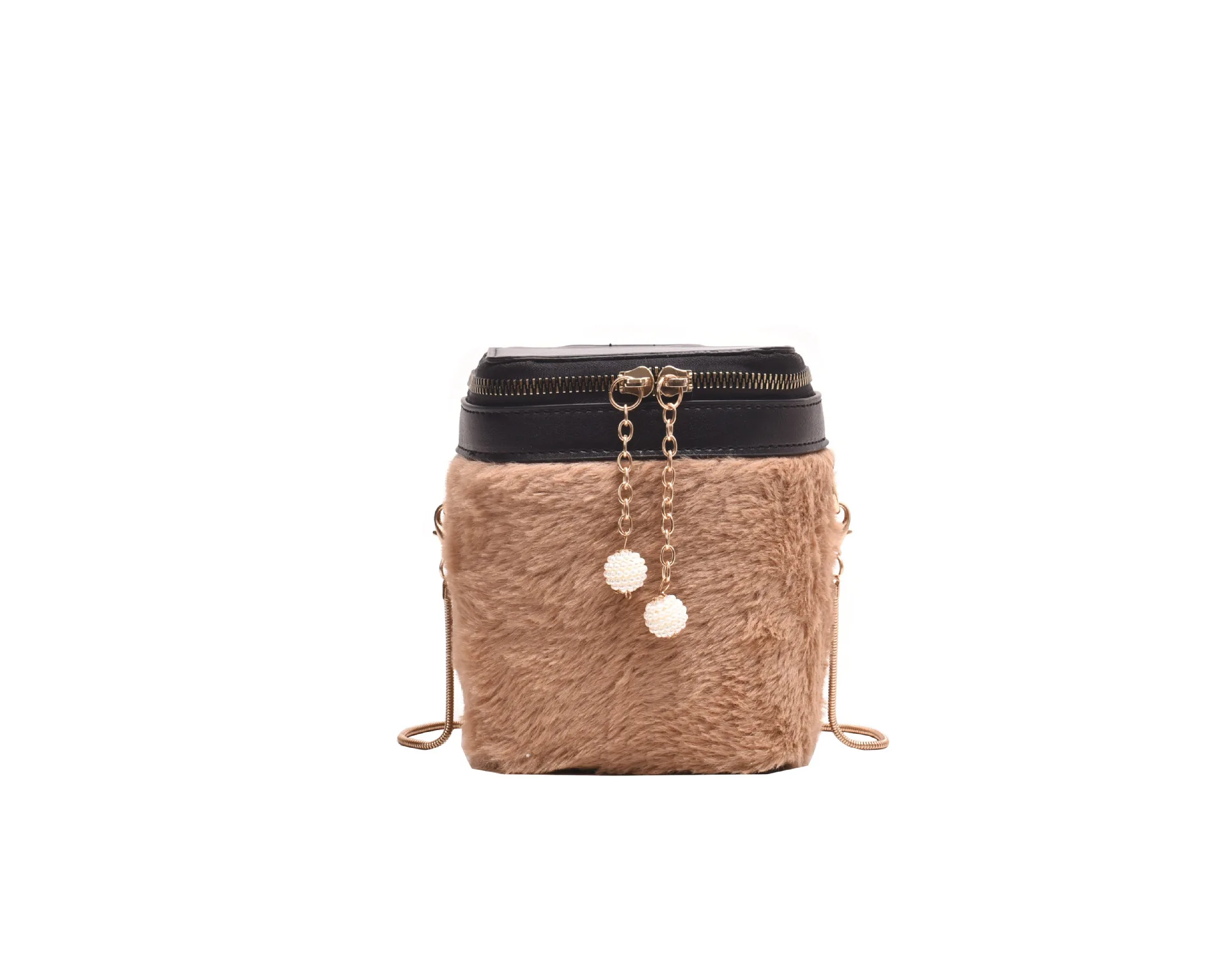 

Fashion Mini Small Bag Furry Bucket Bag WOMEN'S Bag 2019 New Style Western Style Oblique Bag Versatile INS Shoulder Bag