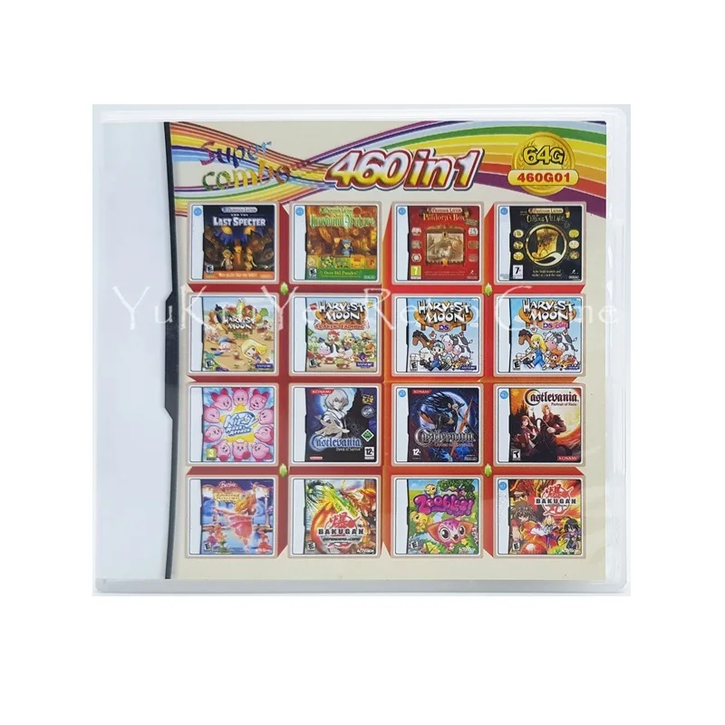 Супер все в 1 видеоигры сборный картридж карты для DS/3DS/2DS консоли супер комбо Мульти корзину - Цвет: 460G01