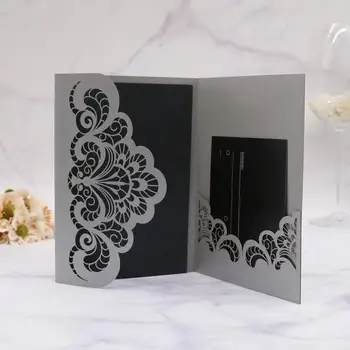 

15PCS/LOT Wedding Invitation Card Envelope Sample Luxury Silver Color Festival Grand Events Supplies