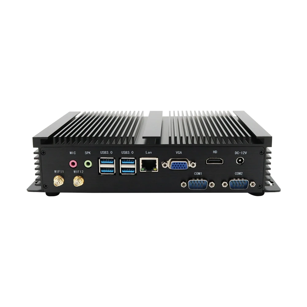 Промышленный мини-ПК без вентилятора i7 8565U i5 8250U i3 7100U 1* Lan 2* RS232 Windows 10 Pro minipc Linux настольный компьютер 7* USB WiFi HD