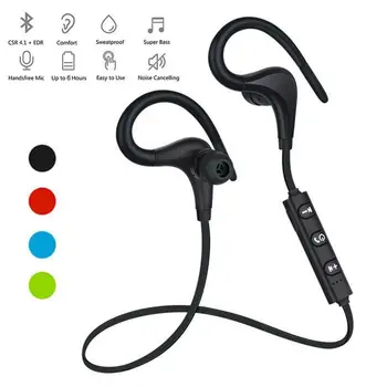

BT-1 Bluetooth wireless earphone stereo ear-hook sports noise reduction earphones with microphone headset for iPhone Huawei HTC