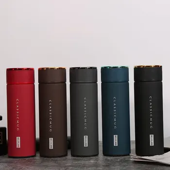 

New Business Car Simple Vacuum Flask Portable Double-layer Vacuum Insulated Water Bottle Travel Sports High-end Vacuum Flask