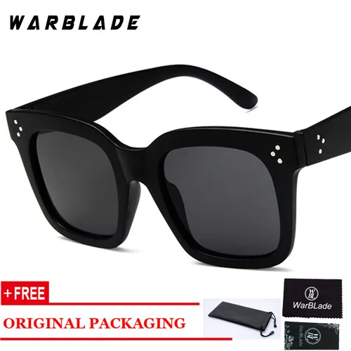sand black WarBLade классические солнцезащитные очки в квадратной оправе в стиле ретро для женщин и мужчин красочные пластиковые очки Женские винтажные солнцезащитные очки UV400 оттенков - Цвет линз: sand black