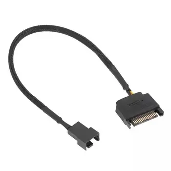 

SATA 15Pin to 3Pin 4Pin Computer Cooling Fan Power Adapter Extension Cable Wire