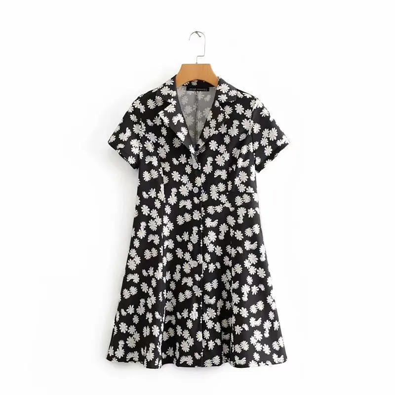 

JF38-8906 European and American Fashion Daisy High-waist Slimming Dress