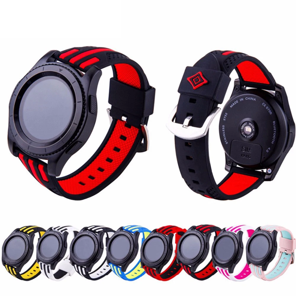 Ремешок силиконовый для Samsung Galaxy watch 3 45 мм Gear S3 Frontier band браслет наручных часов Huawei