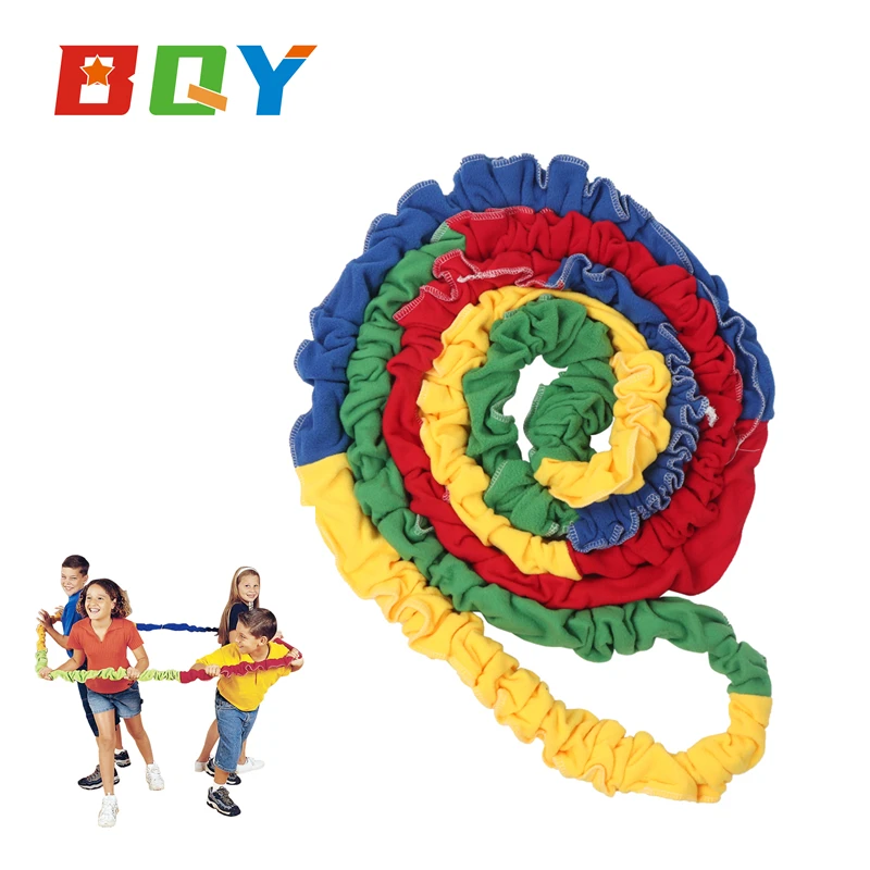 

BQY Elastic Fleece Cooperative Stretchy Band Integrations Dynamic Movement Exercise Latex Band Stretchy for Group Activities