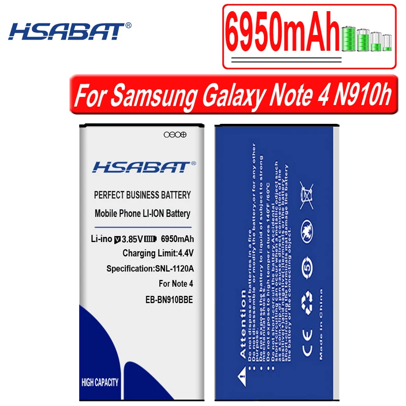 HSABAT 6950 мА/ч, Батарея для samsung Galaxy Note 2 3 4 5 1 N7000/Note2 N7100/Note3 N9000/Note4 N910C/Note5 N9200/Note Edge N9150