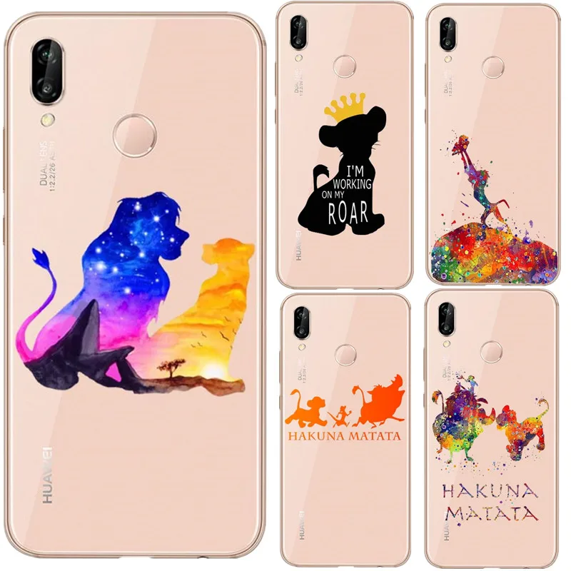 

Movie Lion King nala simba timon Hakuna Matata Pumba Silicone Phone Case Cover For Huawei P20 P20Lite P30Lite P30 Pro Mate 10 20