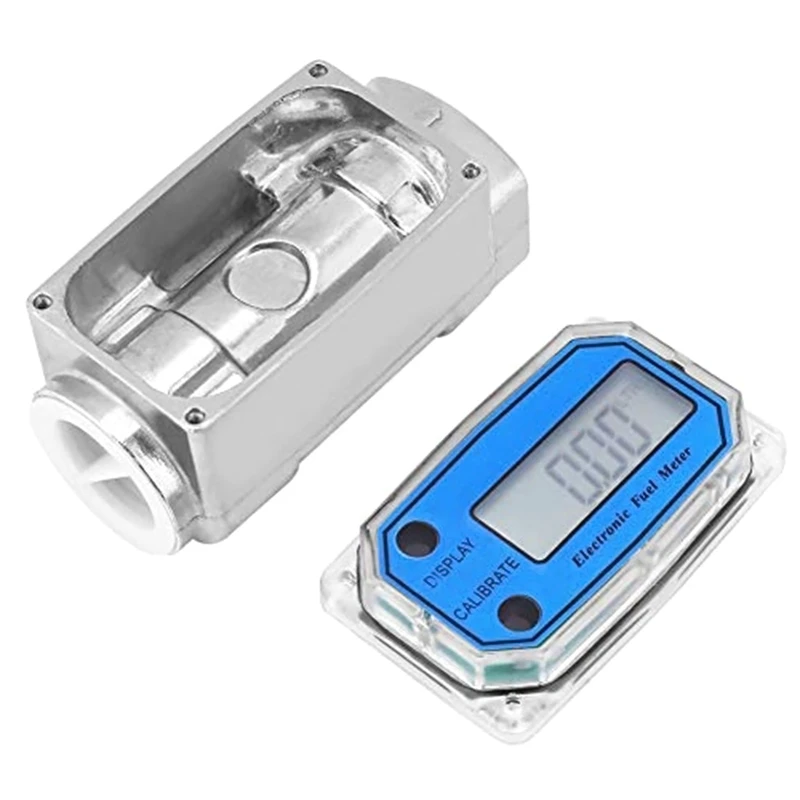 US $28.14 Digital Turbine Flow Meter Gas Oil Fuel Flowmeter Pump Flow Meter Fuel Flow Meter High Accuracy For Measure Kerosene Gasoline
