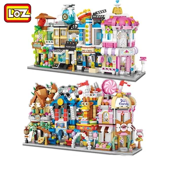 

LOZ Mini Bricks City View Scene Mini Street Model Building Block Toys Gaming Room Candy Shop Toy Store Architecture Children DIY