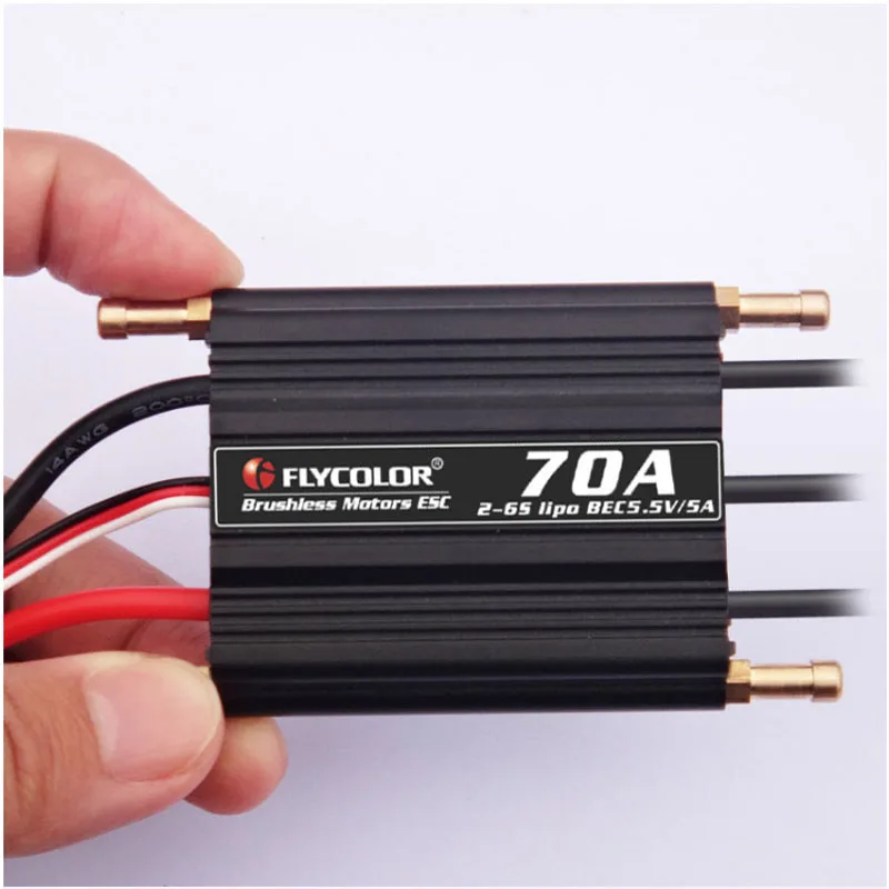 1 шт. Flycolor 50A 70A 90A 120A 150A бесщеточный ESC 2 6S RC лодки водонепроницаемые с BEC/система