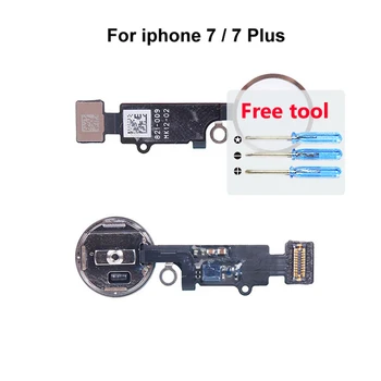 

For iPhone 7 7 Plus Home Button Flex Cable with Fingerprint Touch ID Sensor Assembly Gasket Spacer Rubber Gold
