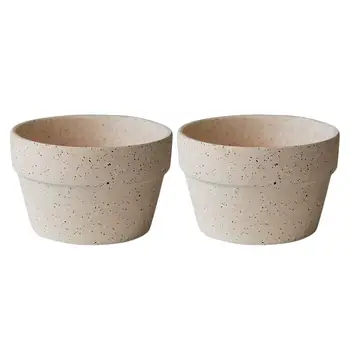 

2PCS Red Pottery Flower Pots Cactus Planting Pot Large Diameter Clay Pot Simple Succulent Pot Nordic Style Plants Pot for Home