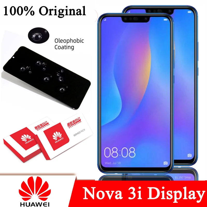 ЖК-дисплей с рамкой для Huawei Nova 3i 100% '' 6 3 оригинальный сенсорный экран