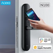 AQara N100 умный дверной замок, отпечаток пальца, NFC, пароль, разблокировка, умный дом, работа с Apple HomeKit, приложение Mijia