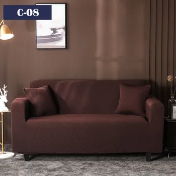 

Brown jacquardelastic Sofa Covers for Living Room Universal All-inclusive Sectional Couch Cover Sofa Cover 1/2/3/4 seater