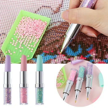 

Lipstick Shape Diamond Painting Tool Point Drill Pen Diamond Pens 5D Diamond Painting Cross Stitch Sewing Crafts Accessories