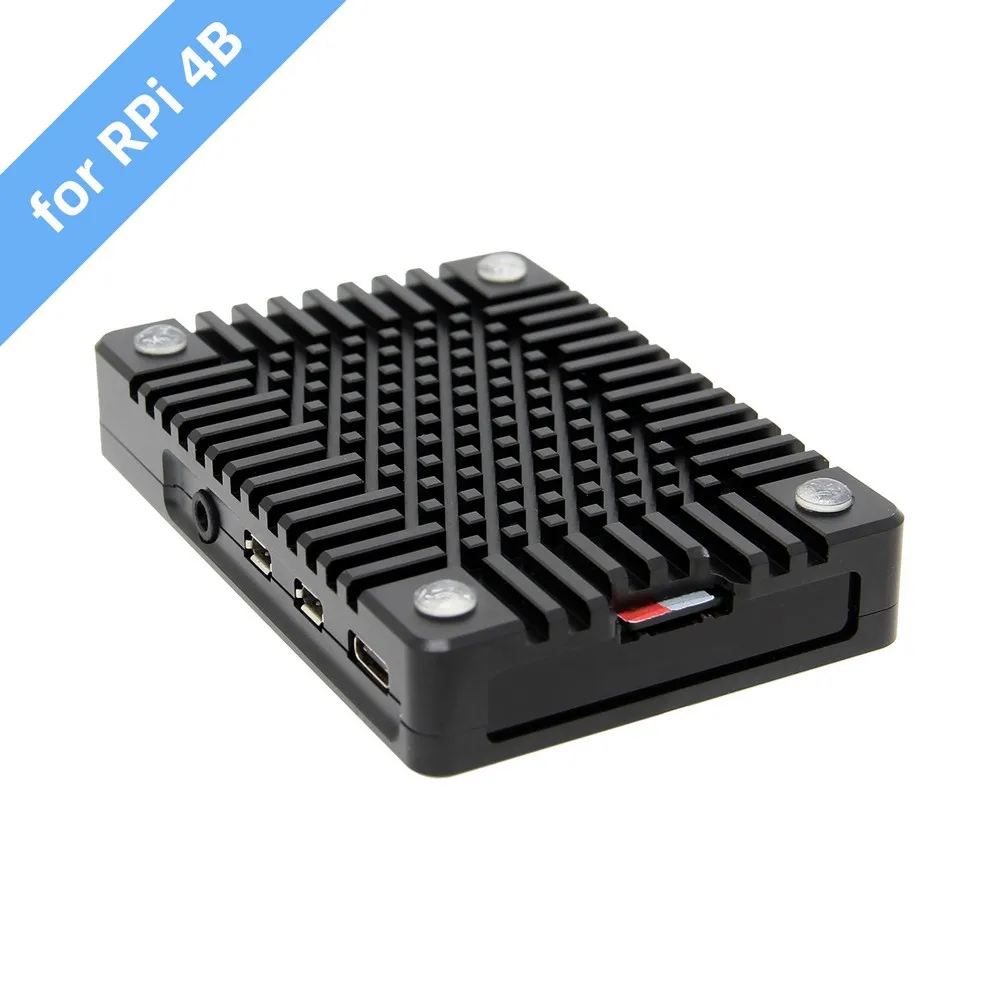 Online Raspberry Pi 4 Ultra Delgado CNC aleación de aluminio caja de Metal caja de refrigeración pasiva para Raspberry Pi 4 Modelo B solamente
