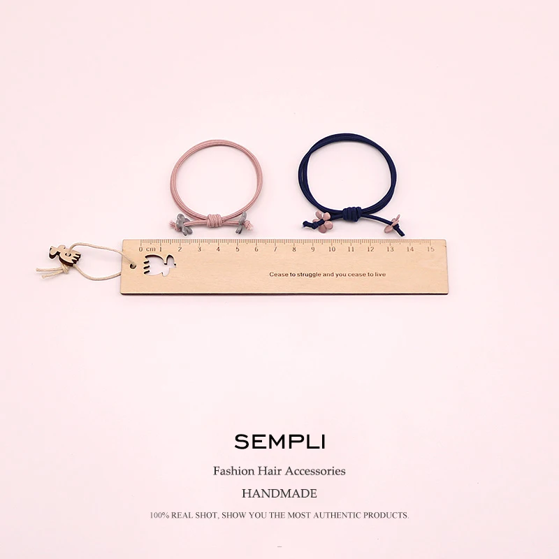 Sempli, 6 шт./лот, эластичные резинки для волос, завязанные маленькими цветами из сплава, для женщин и девочек, детские аксессуары для волос, резинки, новинка