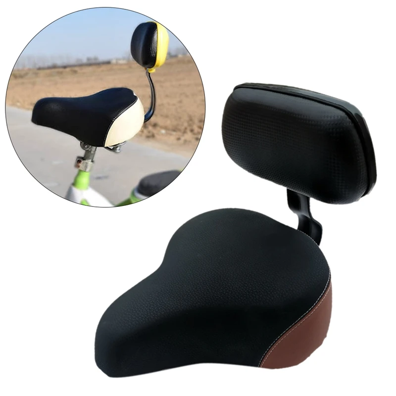Premium Wide Bicycle Saddle Seat Pad Comfortable Tricycle Bike E-Bike Back Rest 