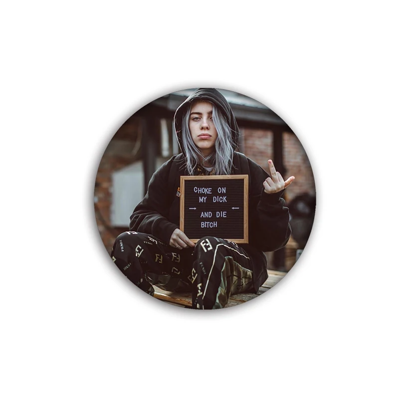 T43-13 Nengdou T43 хип-хоп Billie Eilish Значки для худи футболка шляпа DIY декоративная булавка для женщин рюкзак значок крутые аксессуары - Цвет: T43-13