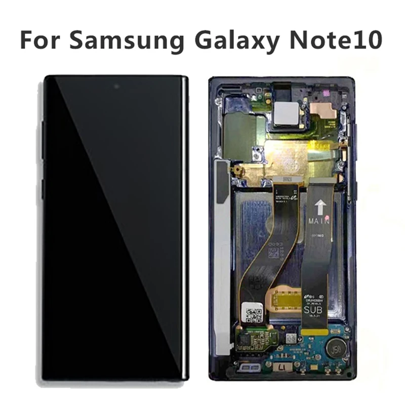 AMOLED для SAMSUNG Galaxy Note 10 N970F lcd с рамкой дисплей сенсорный экран Note10 N970U N970N N9700 |