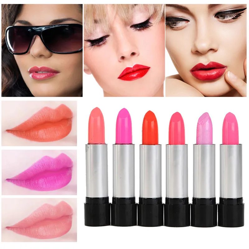 

Nude Orange Powder Retro Big Red Water-Resistant Lipstick Easy To Color Long Lasting No Bleaching Lipstick Pearlescent Lipstick