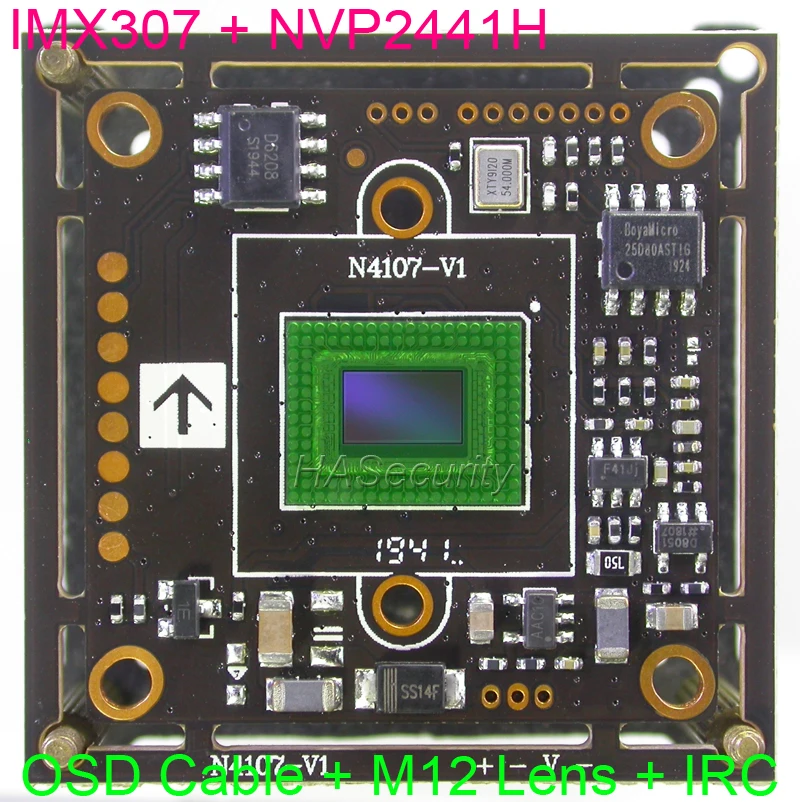 Флейта (1080P) / CVBS (D1) 1/2.8 &quotSony STARVIS IMX307 CMOS + NVP2441 флейтовый модуль кабель OSD объектив M12