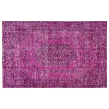 

Handmade Fuchsia Vintage Overdyed Turkish Area Rug 178x276 Cm-5'10''X9'1''