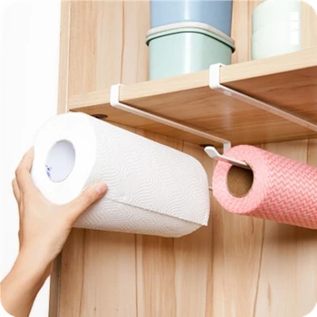 

Simple Kitchen-paper-holder Plastic Storage-shelf Creative Hanging Organizer Bathroom Iron Roll Holders Towel Rack Home Decor