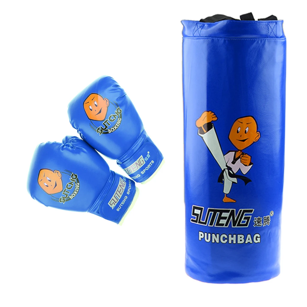 Youth Boxing Set, Gloves, UnFilled Punching Bag - Kids Fitness Training Gear