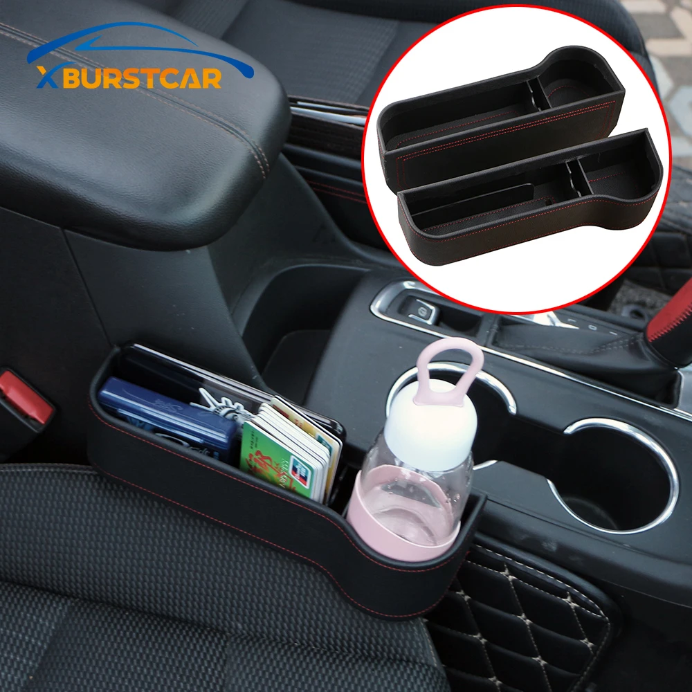 Xburstcar шов сиденья лоток для чашек с клином коробка для peugeot 206 207 208 301 307 308 3008 2008 408 508 4008 для Fiat Punto 500 500L культ Bravo