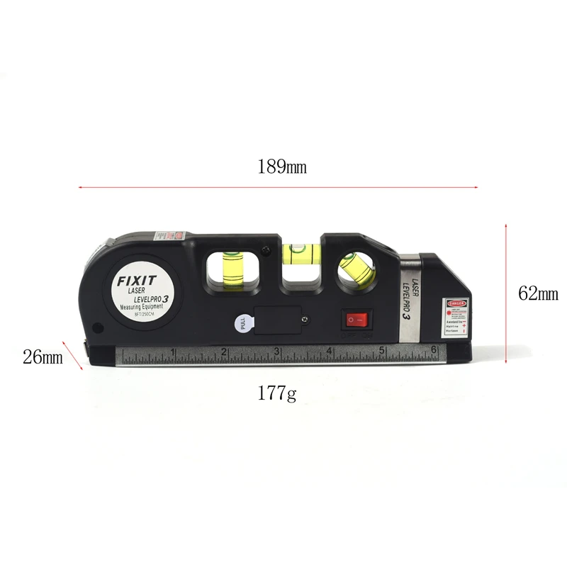 Laser Level 3 линии инфракрасный лазерный нивелир горизонтальный счетчик лента Весы измерения инструмента вертикальное измерение оборудование со штативом - Цвет: Laser Level