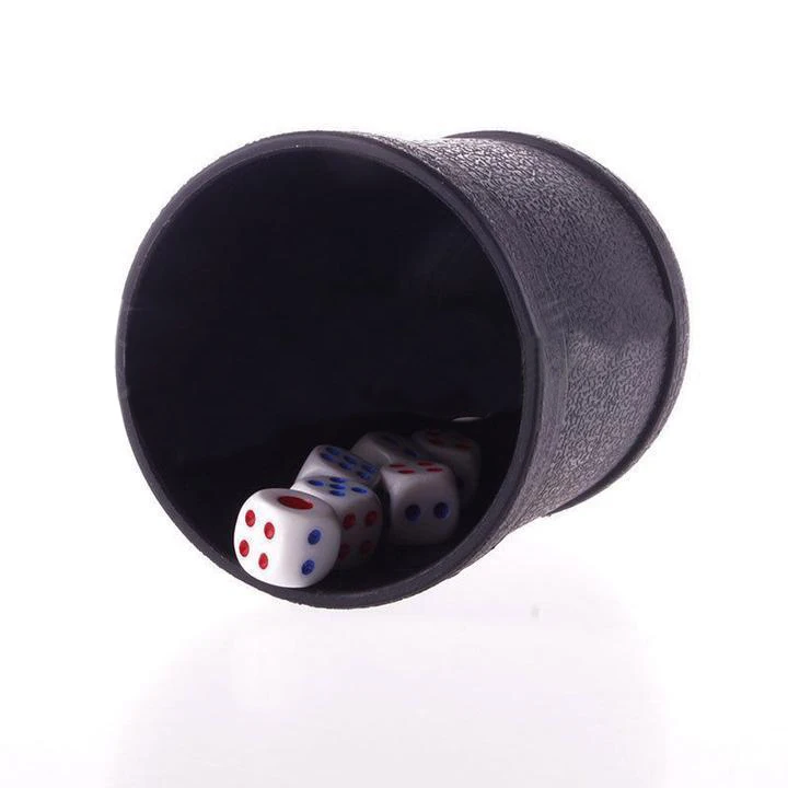 KTV Club Bar Black Hand Shaking Dice Cup Party Drinking Games Toy + 5 Dices