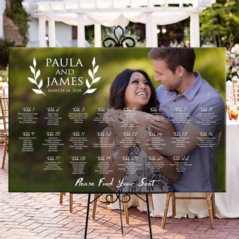 canvas wedding welcome sign