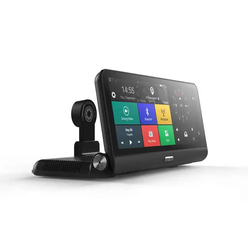 Складная Автомобильная Dvr 8 дюймов видеорегистратор Android 5,1 Gps навигация с двумя объективами камера s Авто рекордер Full Hd 1080P Автомобильный видеорегистратор для Ch