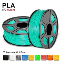 SUNLU 3D PLA нити печати Meterials 3,0 мм нити для 3d принтер игрушки для детей 2.2LBS с бобина упаковка